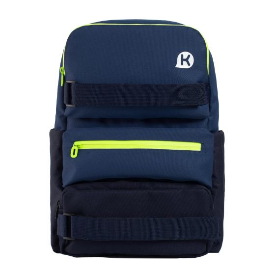 KAGS - GRAFTON 系列小學生專用人體工學超輕護脊書包 - 炭灰/ 螢光綠 KAGS-BP-GRA-GRN