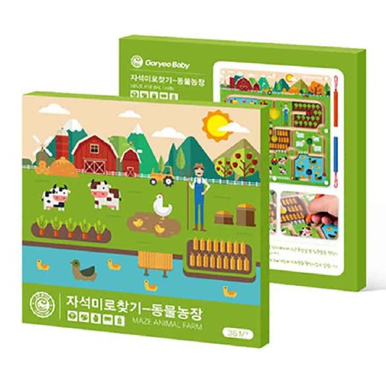 Goryeo Baby - 親子動物農場迷宮走珠磁鐵筆遊戲 KR051