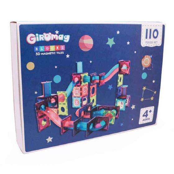 Giromag - 彩窗磁力片 積木滾球110件套裝STEM玩具 KR107