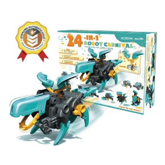 T-Space - 24-IN-1 ROBOT CARNIVAL智趣STEAM 24合1機器人嘉年華 (台灣製造|可前後移動) KR161