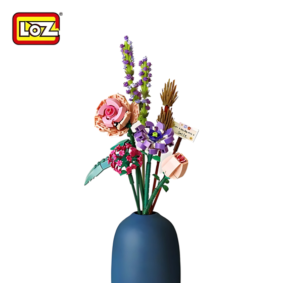 LOZ - 浪漫愛琴海-盛夏花束迷你積木擺設
