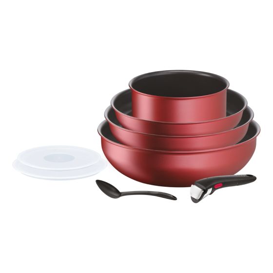 Tefal - 法國製Ingenio靈巧疊疊鑊紅色 8件套裝 L39891 L3989102-R