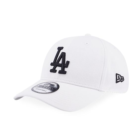 New Era MLB Los Angeles Dodgers Basic 9Forty 棒球帽 - 白色黑字