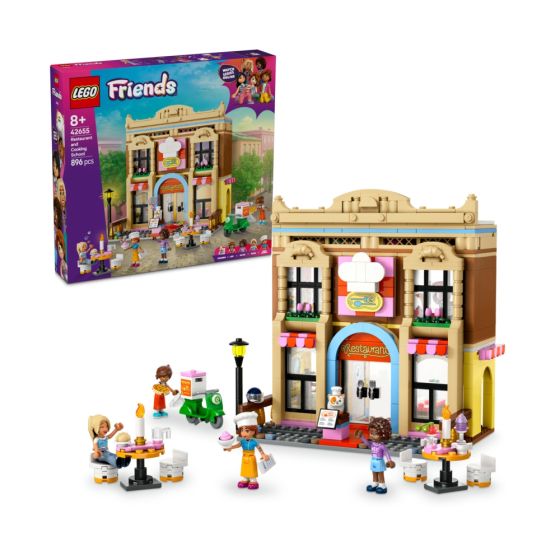 LEGO® - Friends 42655 餐廳和廚藝學校 (角色扮演玩具