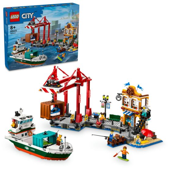 LEGO® - City 60422 濱海港口和貨船 (交通工具