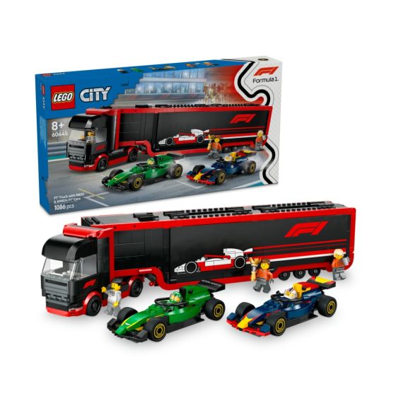 LEGO® - City 60445 F1® 貨車和 RB20 與 AMR24 F1® 汽車 (交通工具