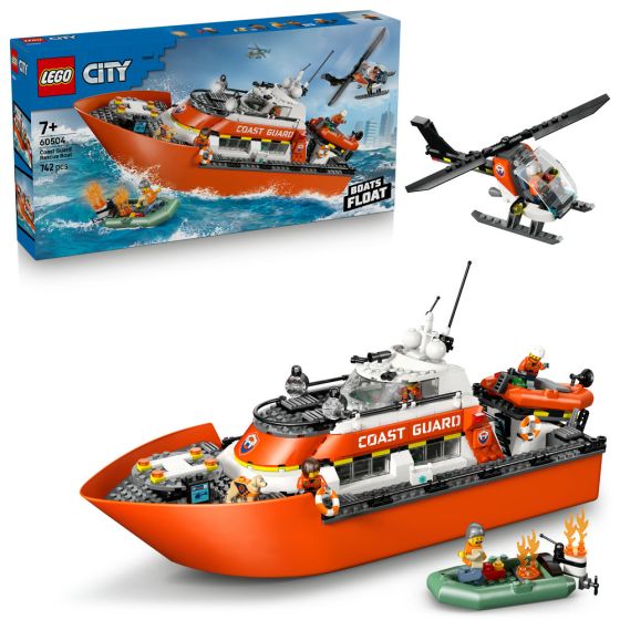 LEGO® - City 60504 海岸巡防隊救援船和直升機 (海上交通工具