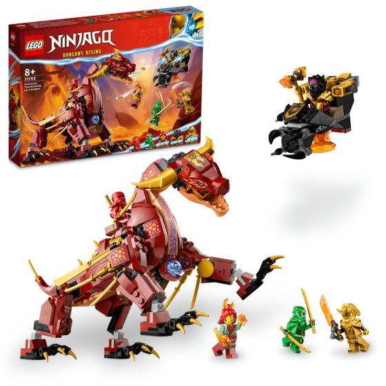 LEGO®Ninjago®71793 Heatwave 變形熔岩猛龍 (忍者玩具