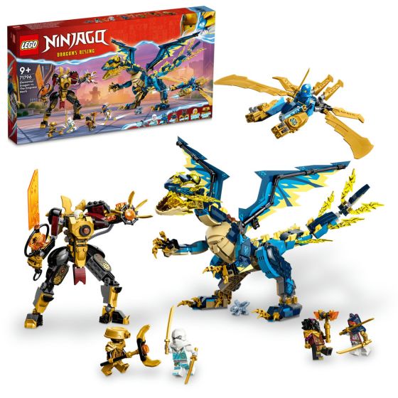 LEGO® - Ninjago® 71796 元素力量戰龍 vs 女皇機甲 (忍者玩具