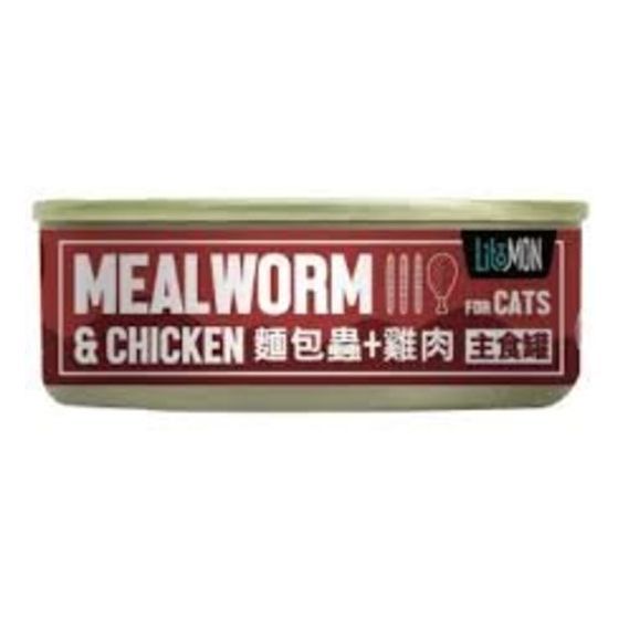 Litomon - 貓用野味系列主食罐 - 麵包蟲與雞肉（82g）x 3 litomon-wild-ealworm