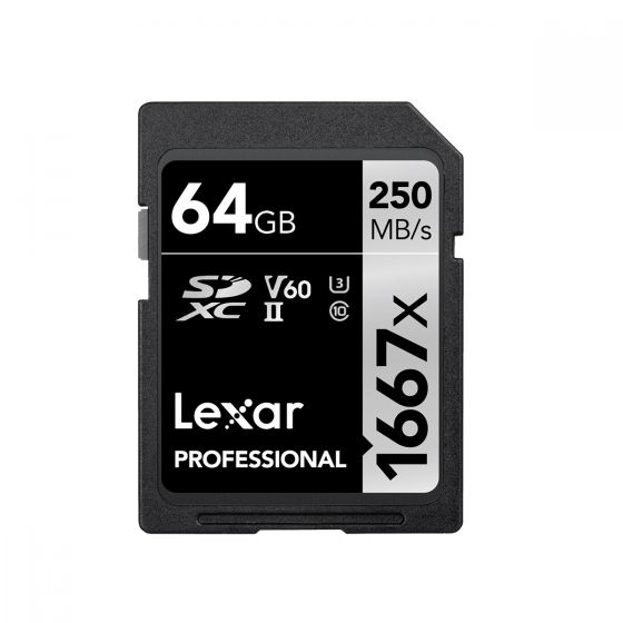 Lexar - Professional 1667X  SDXC UHS-II 記憶卡 - 64GB LSD64GCB1667