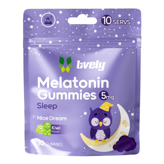 Lively - 甜睡褪黑素軟糖 5毫克 10 粒(奇異果味)(旅行裝) LY-MELA-10GUM-KIWI
