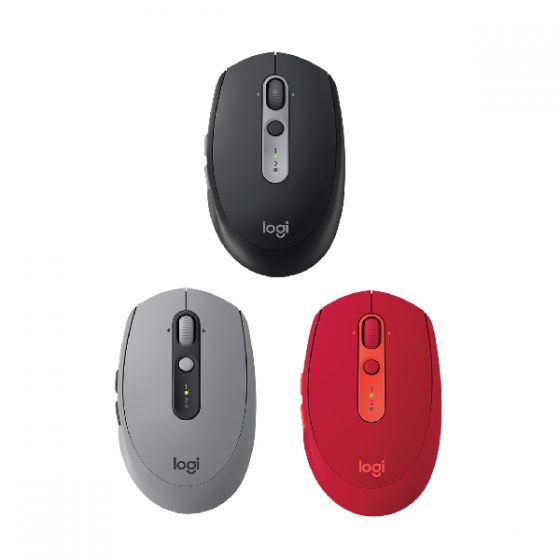 Logitech - M590 多工無線靜音滑鼠 (石墨灰 / 淺灰色 / 寶石紅) M590_all