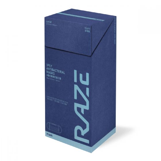RAZE - 3層光觸媒抗菌口罩 (30片裝) - 大碼 (10種顏色選擇) MAS1-1211-All
