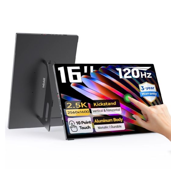 Intehill - T16KB 16" 2K 120Hz 16:10 可觸控便攜式顯示器(MO-IT16KB+LB-MON) MO-IT16KB