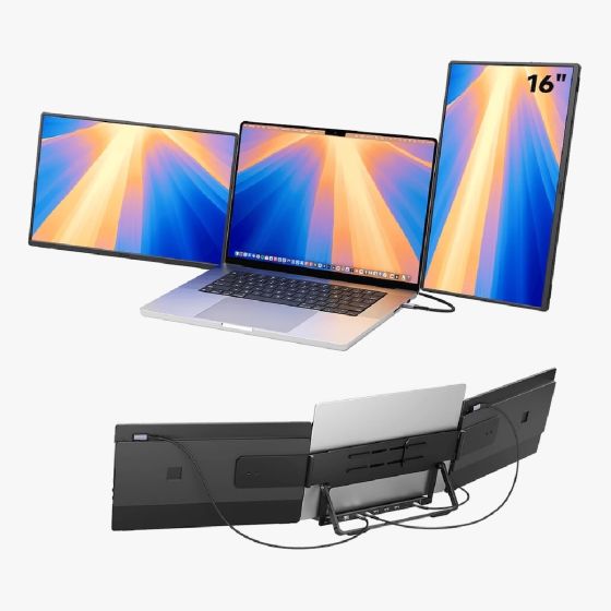 JSAUX FlipGo Horizon Pro 16" FHD 144Hz IPS 卡扣式顯示器*2(MO-JFHP16+LB-MON) MO-JFHP16