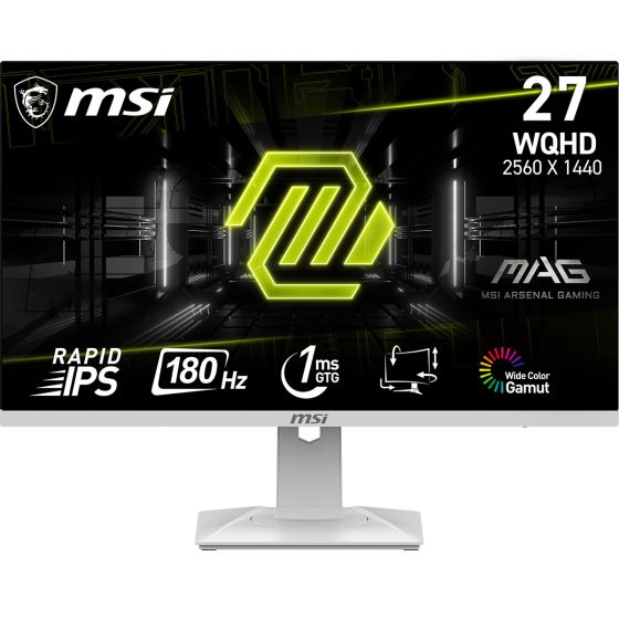 MSI - MAG 274QRFW 27" 2K Rapid IPS 180Hz 電競顯示屏 白色 (MO-MA274QW/CE-ACPC/LB-MON) MO-MA274QW