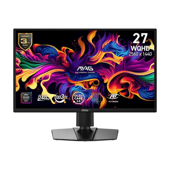 MSI MAG 272QP QD-OLED X24 27"2K 240Hz QD-OLED 電競顯示器(MO-MA27Q24+CE-ACPC+LB-MON) MO-MA27Q24