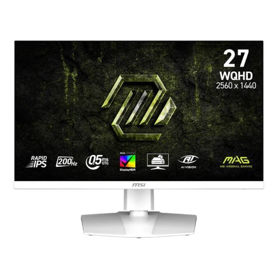 MSI - MAG 274QRFW E20 27" 2K 200Hz Rapid IPS 電競顯示器 (白色)(MO-MA27W20+CE-ACPC+LB-MON) MO-MA27W20