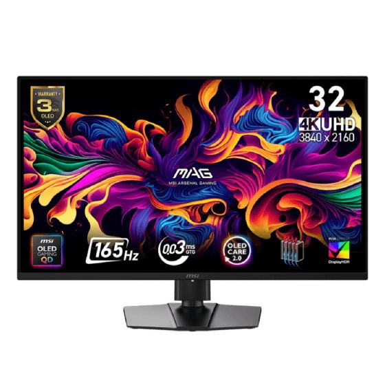 MSI - MAG 322UP QD-OLED E16 32" 4K 165Hz QD OLED 電競顯示器 (MO-MA322UO+CE-ACPC+LB-MON) MO-MA322UO