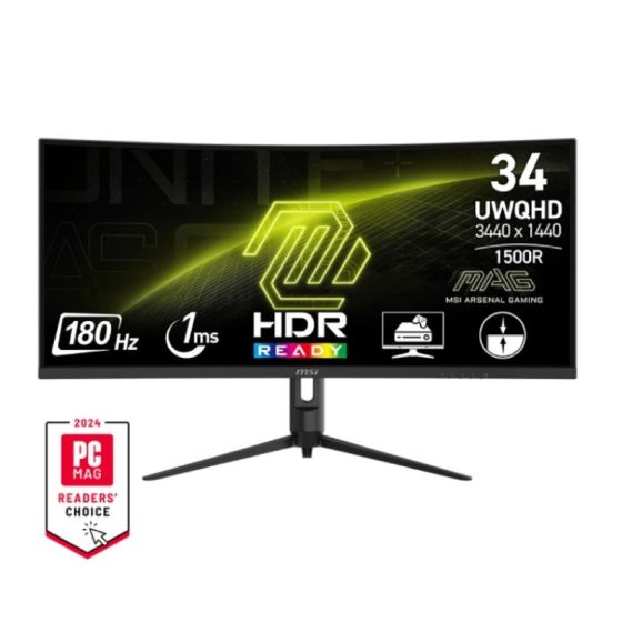 MSI - MAG342CQR E2 34" UWQHD 180Hz Curved Monitor (MO-MA34CQ2/CE-ACPC/LB-MON) 曲面電競螢幕 MO-MA34CQ2