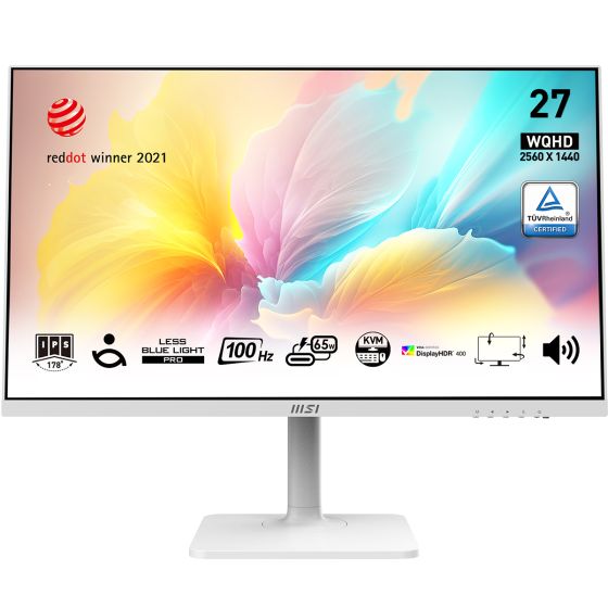 MSI - Modern MD272QXP 27" 2K IPS 100Hz 1ms 白色 (MO-MD27QXW/CE-MNBC06U/LB-MON) 顯示器 MO-MD27QXW