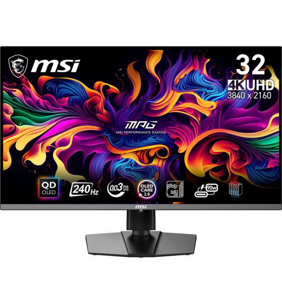 MSI - MPG321URX QD-OLED 32" 4K 240Hz 量子點電競顯示器 (MO-MP321QO/CE-ACPC/LB-MON) MO-MP321QO