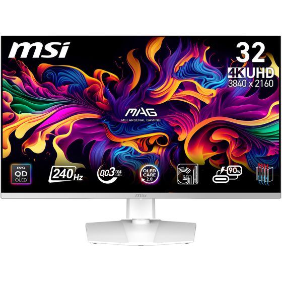 MSI - MPG321URXW QD-OLED 32" 4K 240Hz 量子點電競顯示器 (MO-MP32QOW/CE-ACPC/LB-MON) MO-MP32QOW