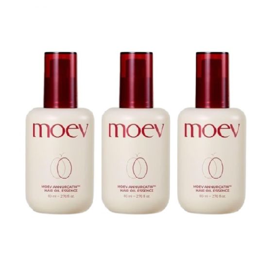 MOEV - 3支裝 - Annurcatin Hair Oil Essence 天然專利蘋果多酚髮尾油抗熱修護精華 – 80ml MOEV-OIL_3
