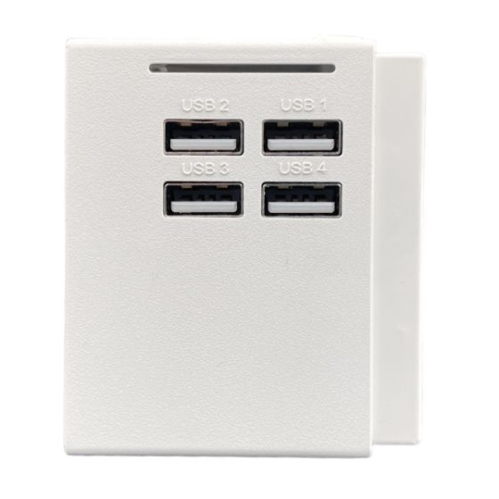 MY SOCKET 組合拖板- 4USB-A 模組 - USB插頭(白色/黑色/水泥灰色/粉蝶花色/松柏綠色/白風信子色) MS23T001-4USBA-all