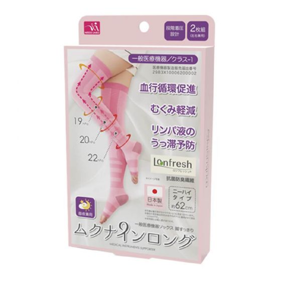NEEDS LABO - 腿部醫學加壓套 (粉紅色兩件裝) 日本製造 NEE36