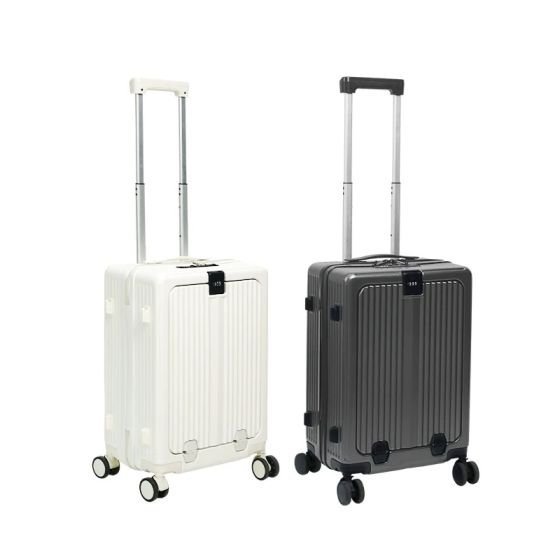NEWEDO - 時尚多功能便用便携自由行大容量登機旅行箱Pro [灰色/白色]