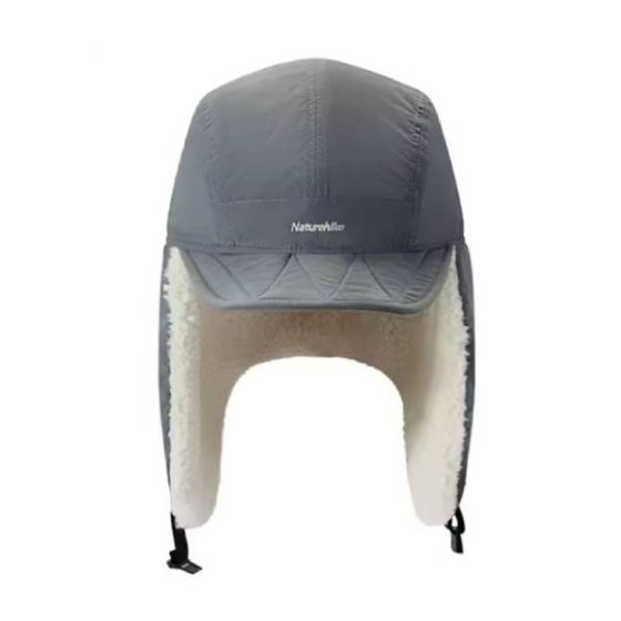 Naturehike - 仿羊羔絨加厚護耳冬帽 - 灰色 NHK13-CAP-GY018