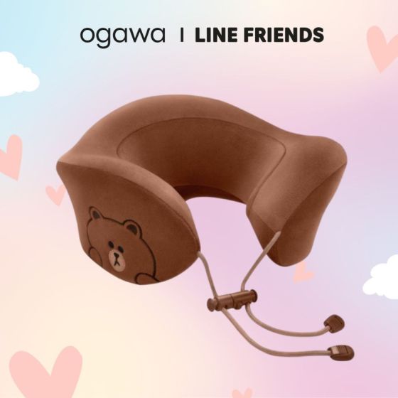 OGAWA - Line Friends U型按摩頸枕 OG2612 - 熊大 OG2612_Brown