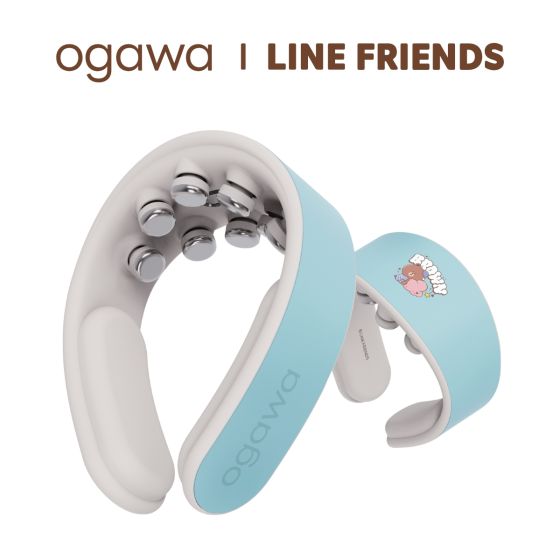 OGAWA - Line Friends EMS頸部按摩儀 - OL-0842 - 藍色 OL0842_Blue