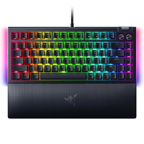 Razer - BlackWidow V4 75% 可換軸 機械式電競鍵盤 (黑色 - 觸感橙軸 - 繁中配置) PD-28590