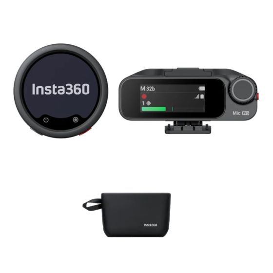 Insta360 - Mic Pro 電子墨水螢幕無線麥克風 (1發射器 + 1接收器) CR-PD-47430