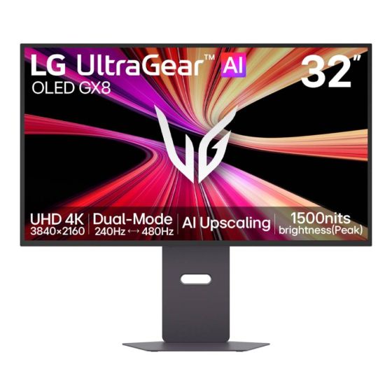 LG - UltraGear GX8 32吋 雙模式(UHD@240Hz/FHD@480Hz) OLED 電競顯示器(32GX870B-B) PD-47915