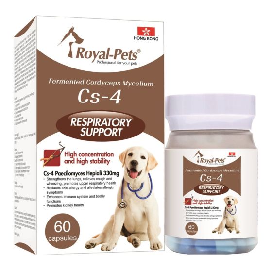 Royal-Pets - 犬用發酵蟲草菌絲體Cs-4 60胶囊装 PE-RO31