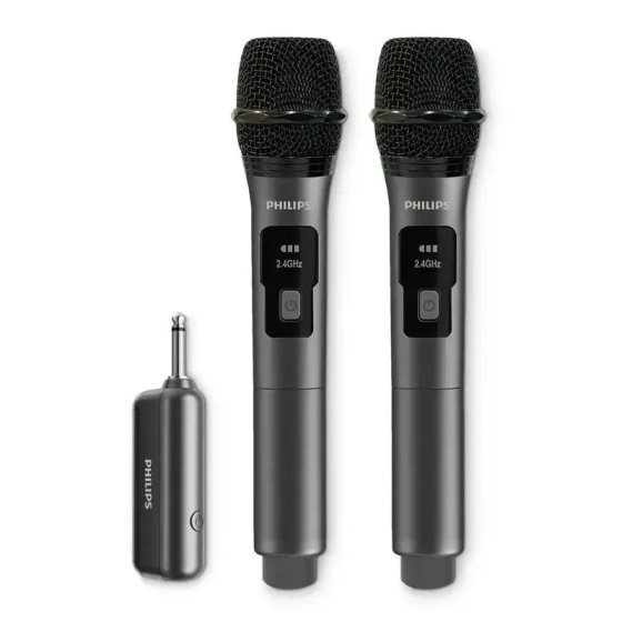 Philips - DLM3401SP Wireless Microphone With 3.5mm / 6.3mm Reciver - 2 Mic