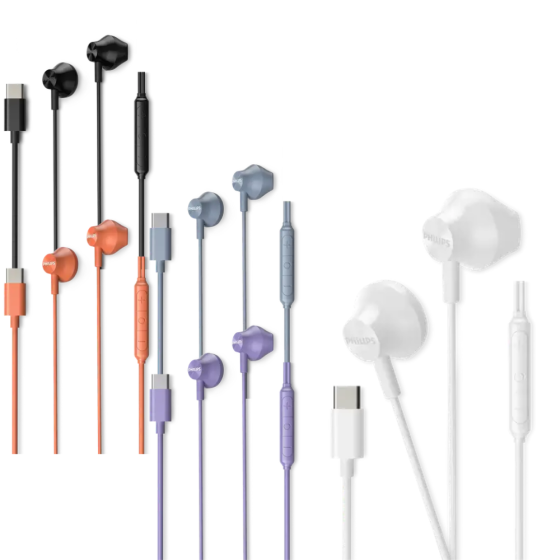 Philips - TAE2000 Semi-in-ear Wired Earphones (5Colors)