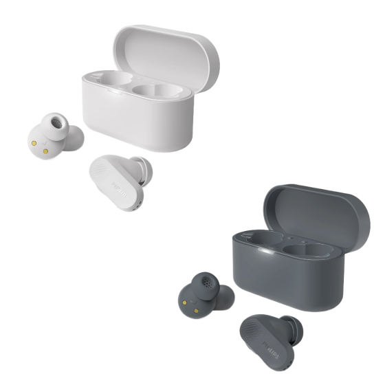 Philips - 3000 Series Noise Canceling Pro True Wireless Bluetooth Earphones - TAT3509 (Grey/White)