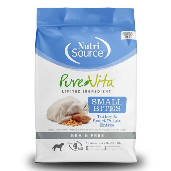 Pure Vita - 火雞 + 甜薯無穀物(細粒)狗糧 12LB PL073893175131