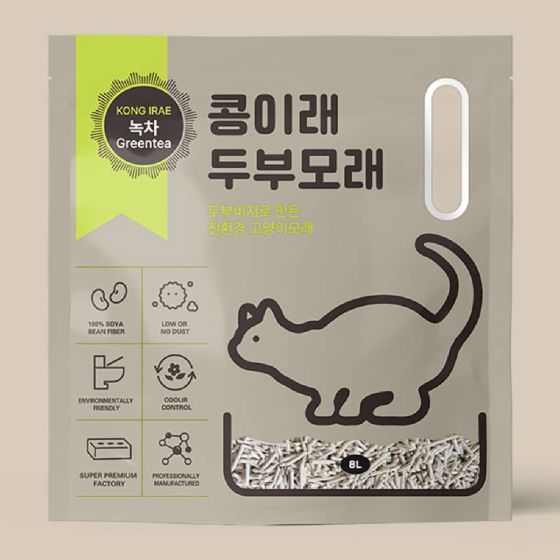 Kong Irae (韓國品牌) - 豆腐砂(綠茶)8L (3件) CR-PL8809560550268