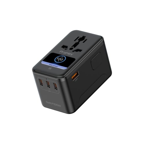 ProMini - BTA100P UI display GaN 100W Travel Adapter