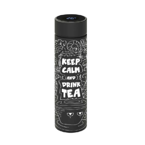 PO: 智能温度感應保温杯 (純黑色 Keep Calm)(260ml / 460ml) PO-STTC-MO
