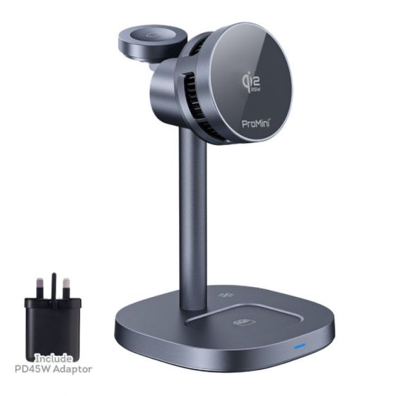 ProMini - MagW5 32.5W Qi2.2認證・TEC半導體製冷三合一無線充電座 (連火牛) PROMINI_MAGW5