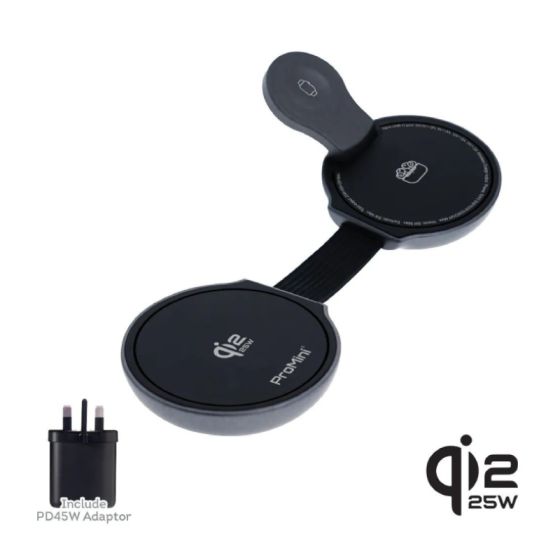 ProMini - MagW5C 35W Qi2.2認證 磁吸三合一迷你無線充電座 (連火牛) PROMINI_MAGW5C