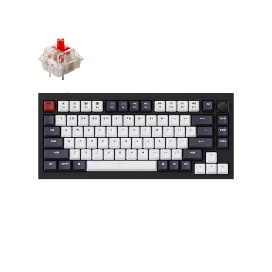 Keychron - Q1 Knob QMK客制化機械鍵盤 (旋鈕版本) (完全組裝 / 準成品) (碳黑色 / 深藍色 / 灰色) Q1wK-all
