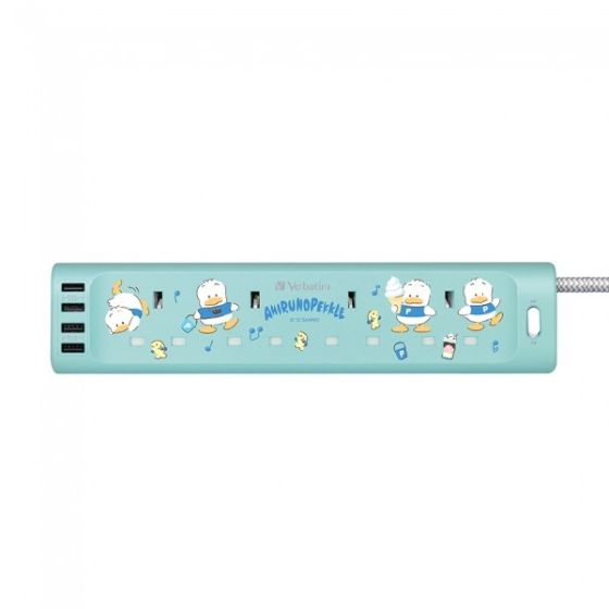 Sanrio - 4 AC Outlets & 4 USB-A Ports 拖板 [多款卡通人物可選] SAN_PS22_MO